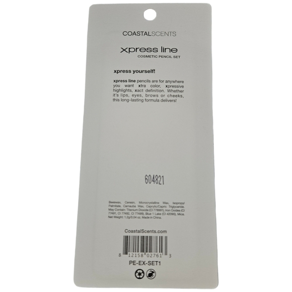 NWT Coastal Scents Xpress Line Cosmetic Pencil Set - Picture 2 of 3